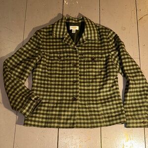 Green Checkered Wool 49ers Style Jacket